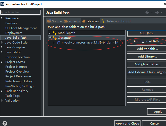 导入java.sql时The import java.sql cannot be resolved及Unhandled exception
