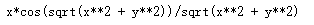 x*cos(sqrt(x**2 + y**2))/sqrt(x**2 + y**2)
