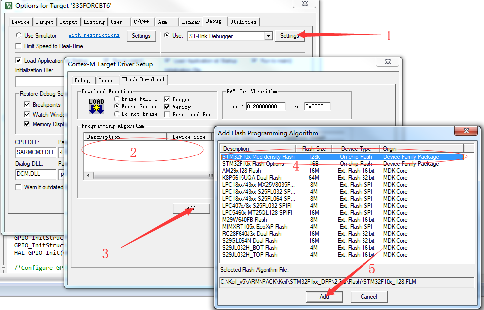 St link mdk hex internal command error error flash download