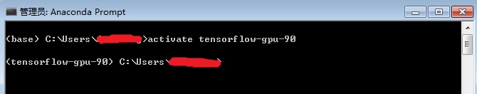 激活tensorflow-gpu-90虚拟环境