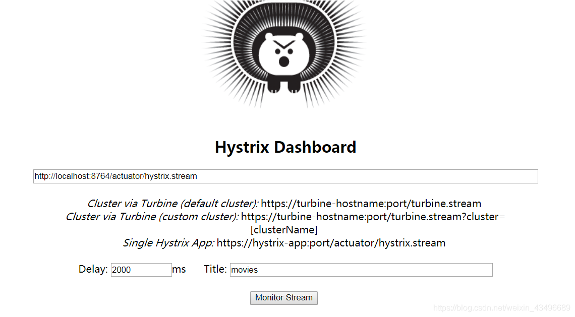 HystrixDashboard首页