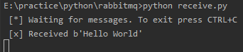RabbitMQ实现Hello World