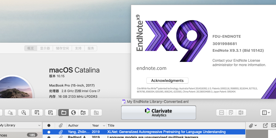 解决EndNote X9 在新版macOS Catalina下无法打开的问题_mac下载endnote