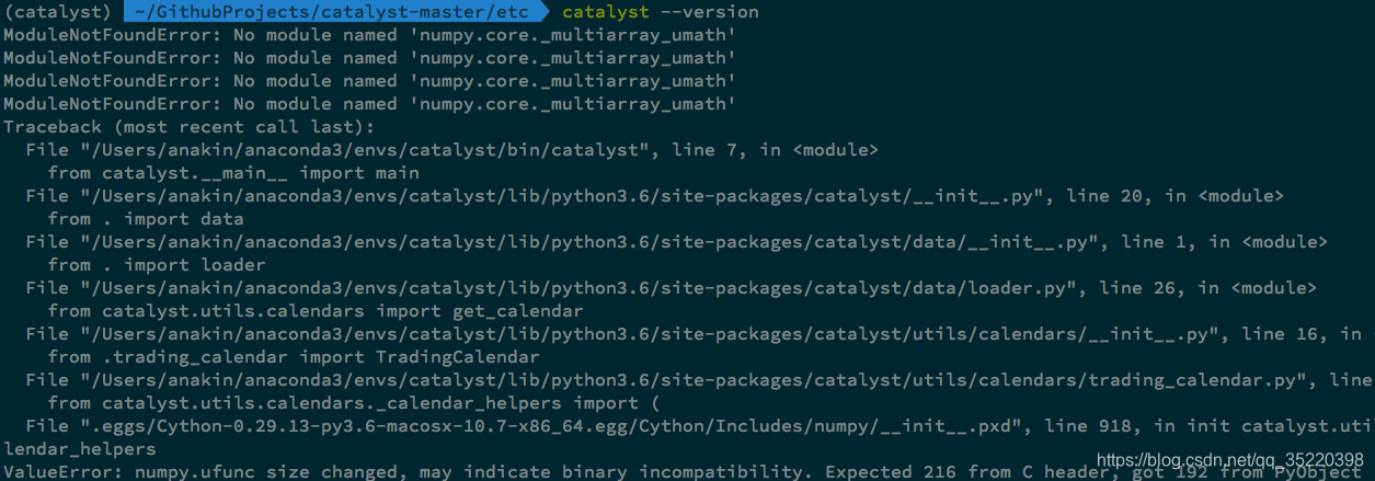 Sample Catalyst Api Python 开源量化框架Catalyst中文教程(1)——安装与配置_catalyst python_量化相对论的博客-CSDN博客