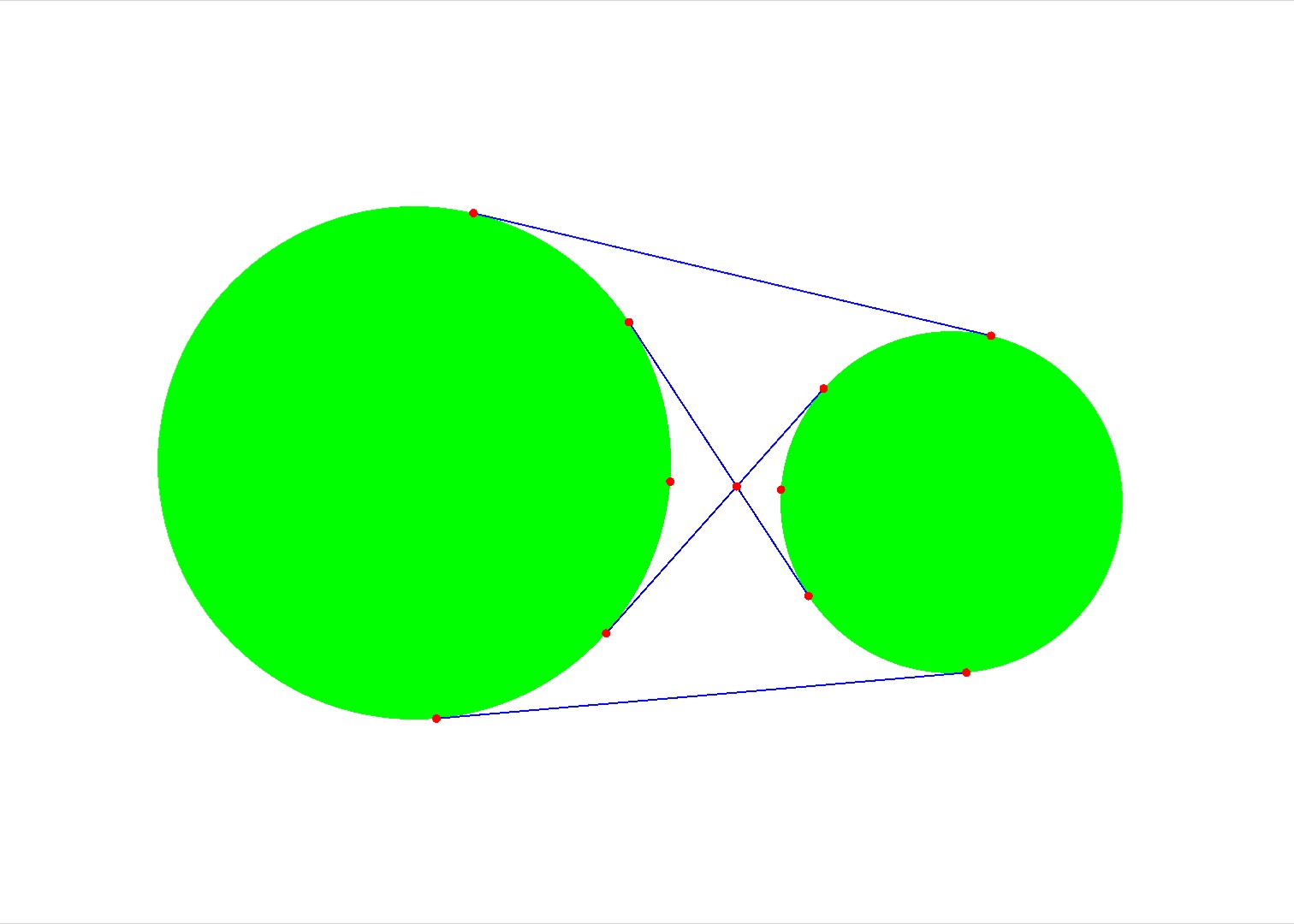 根據circleutils類的getcircletangentpointout方法返回外切點座標[r1