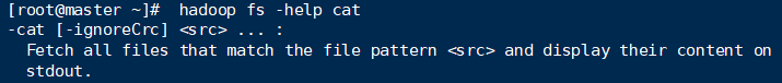 hadoop fs -help cat