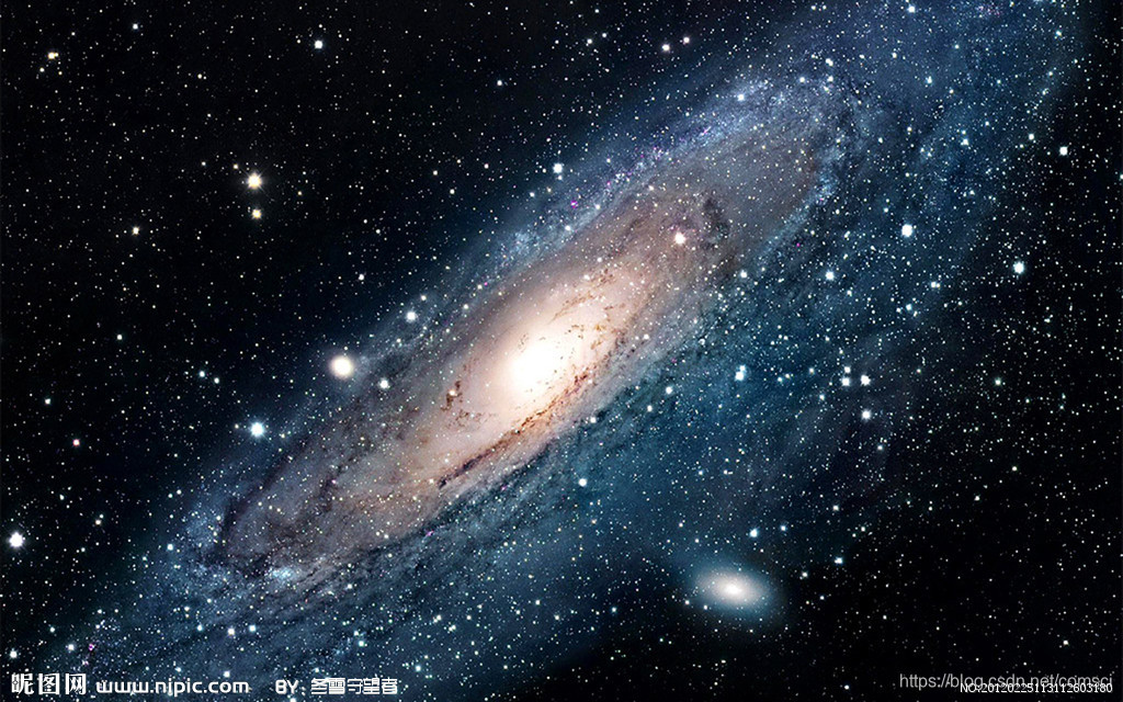 非人择宇宙模型下的真实宇宙空间的仙女星座的实体仙女星河真实照片(带星光频率信号)