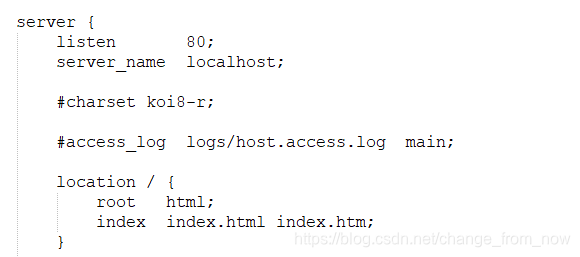 nginx运行端口，域名，运行文件目录