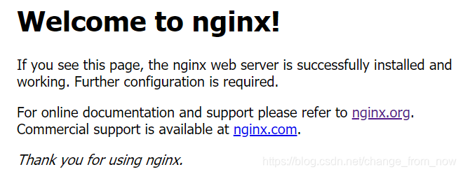 nginx运行成功提示