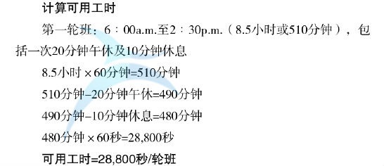 计算可用工时
