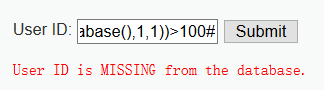 数据库名首字母不大于100