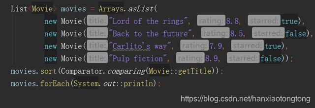 使用Java8的Comparator排序List对象集合