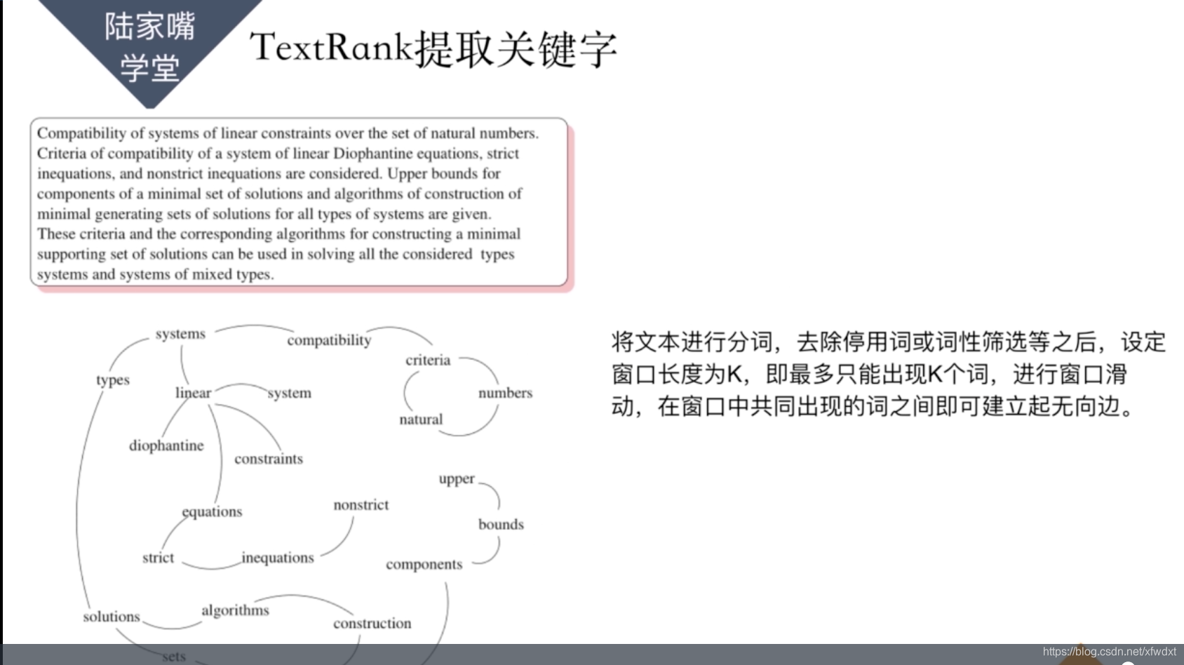 TextRank算法原理和提取关键词的主要过程详解 & 计算句子相似度 & 计算句子重要性公式_句子重要性计算-CSDN博客