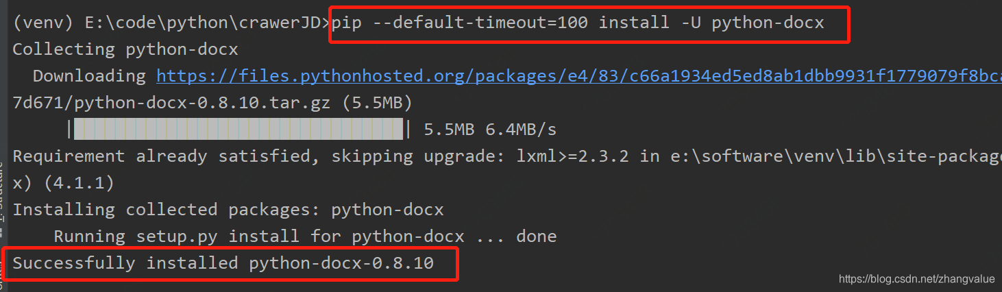 Python安装docx库_python 3.8 docx-CSDN博客