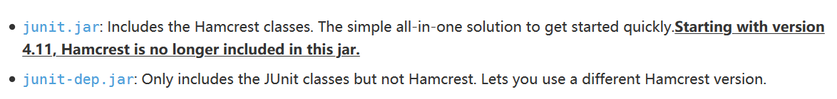 JUnit-4.12报java.lang.NoClassDefFoundError: org/hamcrest/SelfDescribing异常的解决