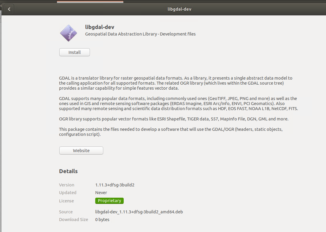 Как установить gdal ubuntu