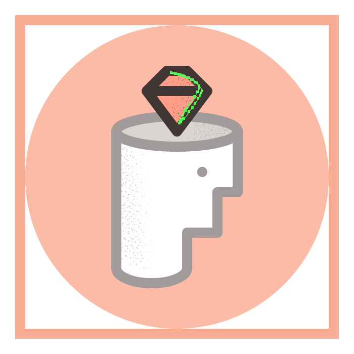 第8步通过使用前一个副本的副本(control   c)添加前部纹理来结束图标