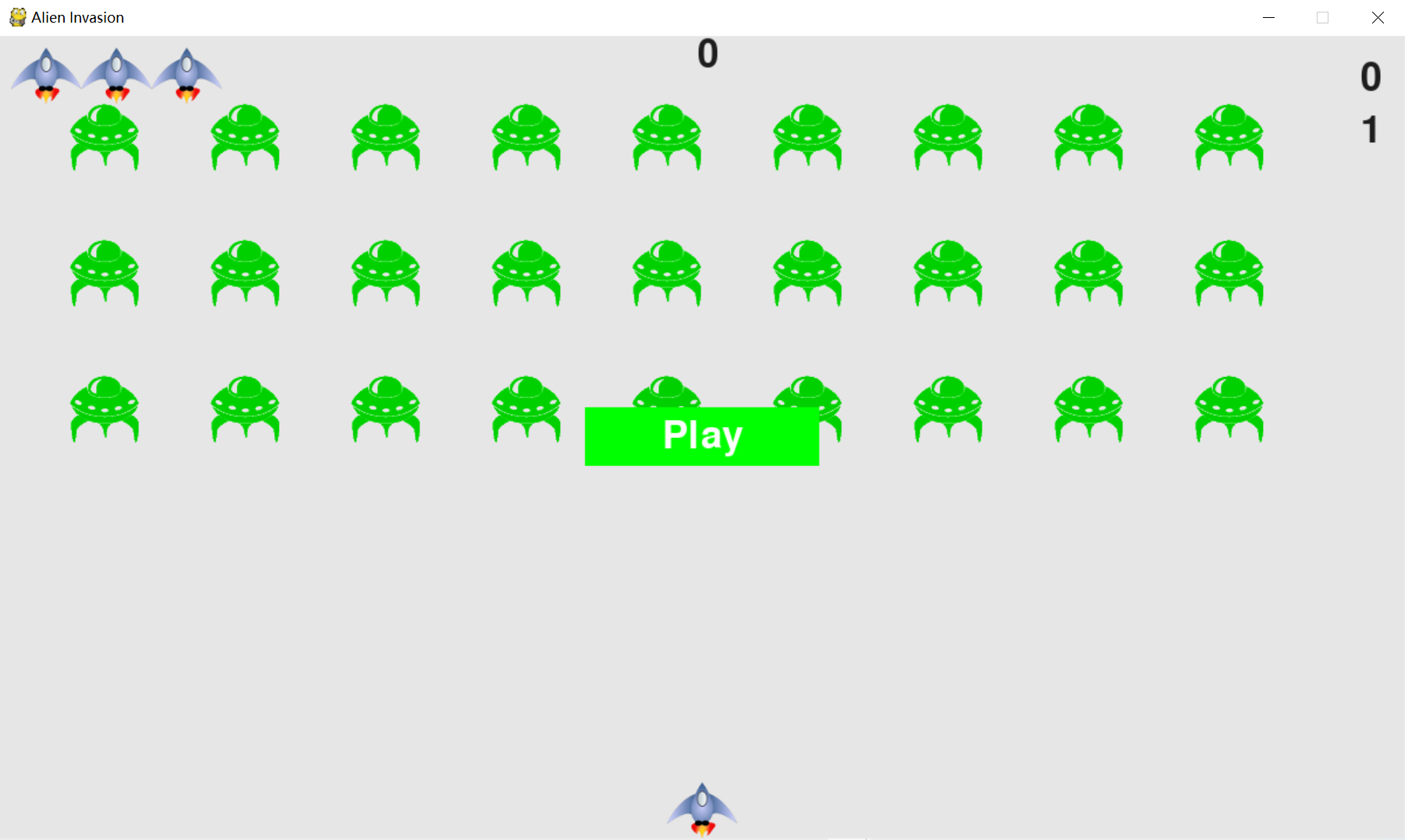 《python编程：从入门到实践》外星人入侵小游戏