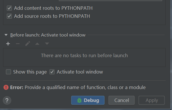 pycharm-unittest-error-provide-a-qualified-name-of-function-class-or-a-module