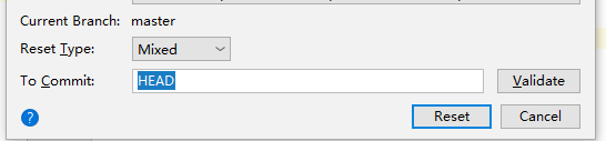 idea中的git reset