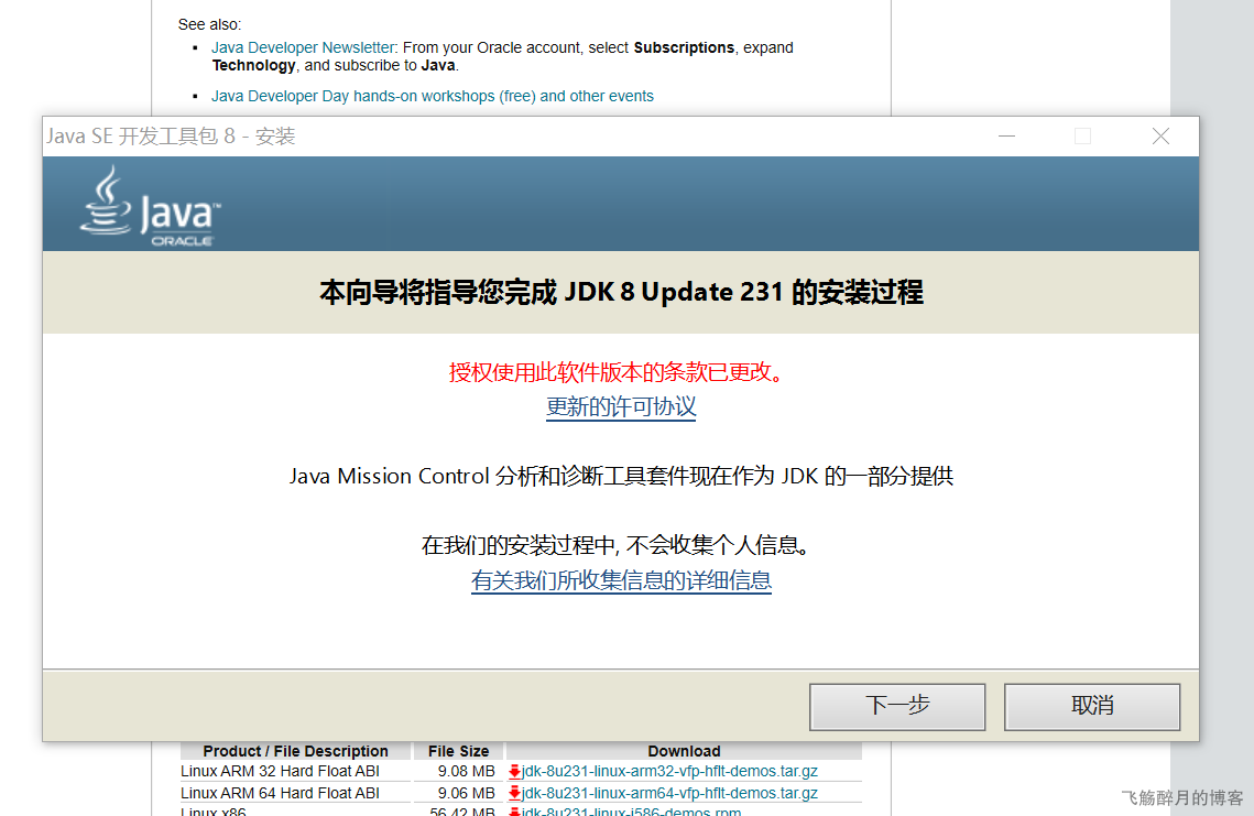 JDK-8u231安装窗口