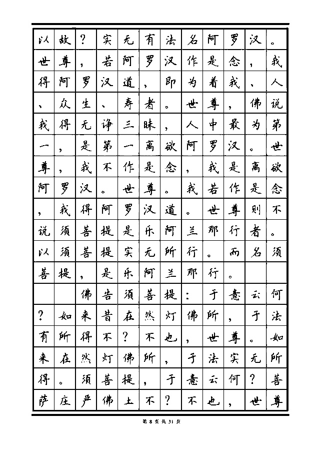 金刚经钢笔楷书_田立章硬笔金刚经-csdn博客