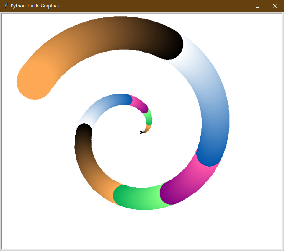 turtle实例4螺旋太极