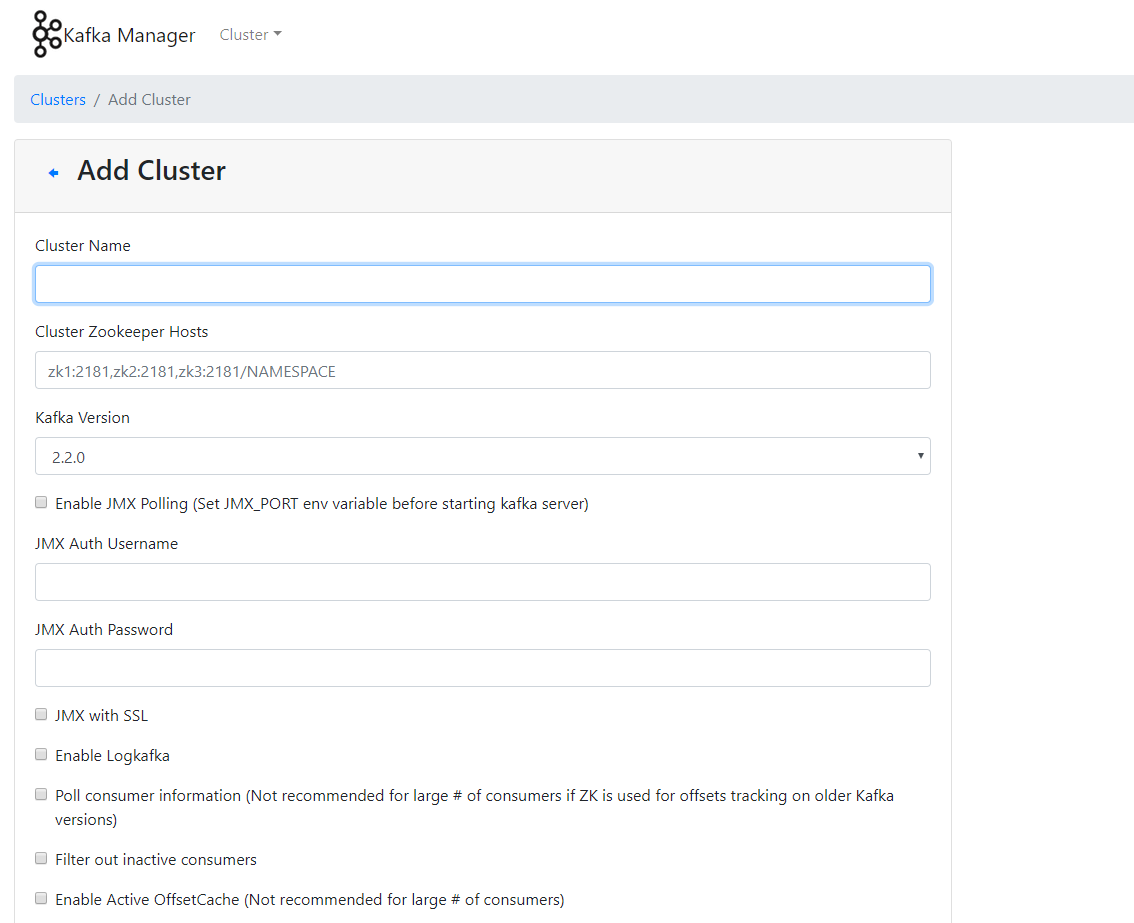 Kafka-manager installation configuration and use - Programmer Sought