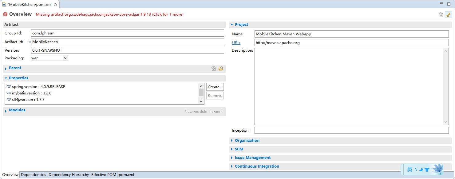 maven-missing-artifact-org-codehaus-jackson-jackson-mapper-asl-jar-1-9-13-alone-in