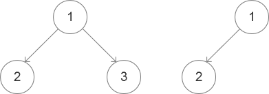 情况2：二叉树结构不同
