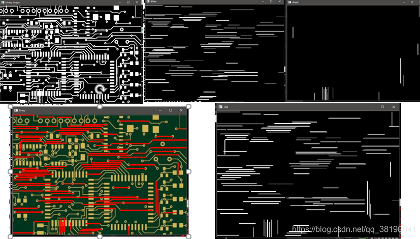 图像处理pcb图像的直线提取-直线检测-Hough_Line