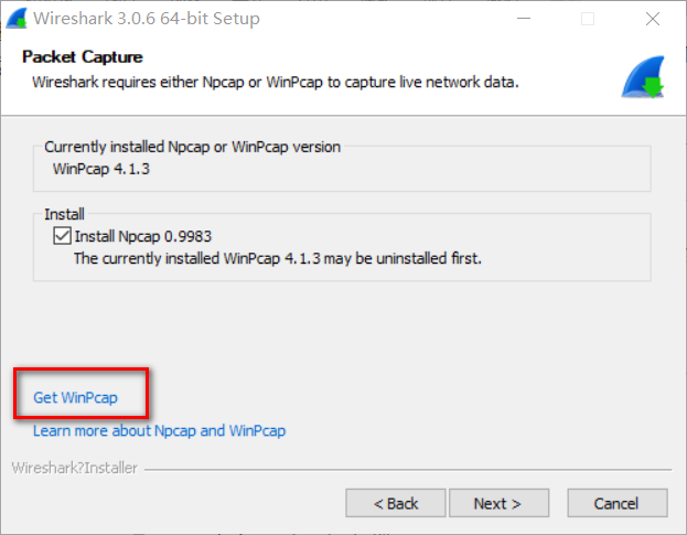 windows 安装  wireshark 官方稳定版3.0.6 ！wireshark 与 winpacp 的关系？