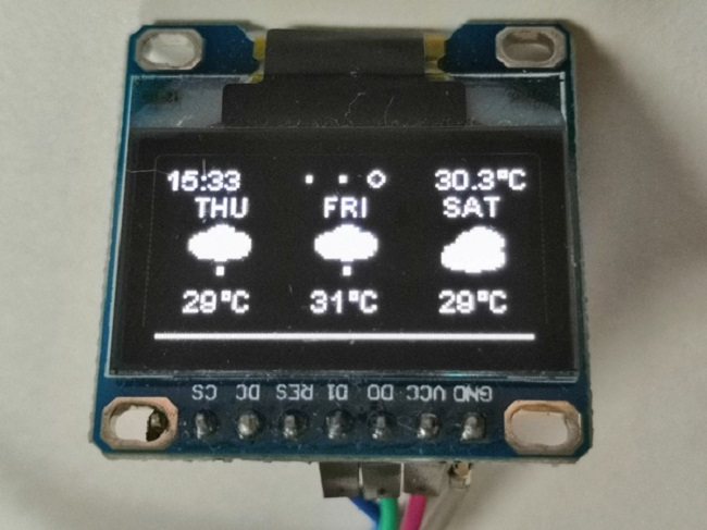 【零知ESP8266项目篇】1 OLED天气时钟_#include -CSDN博客