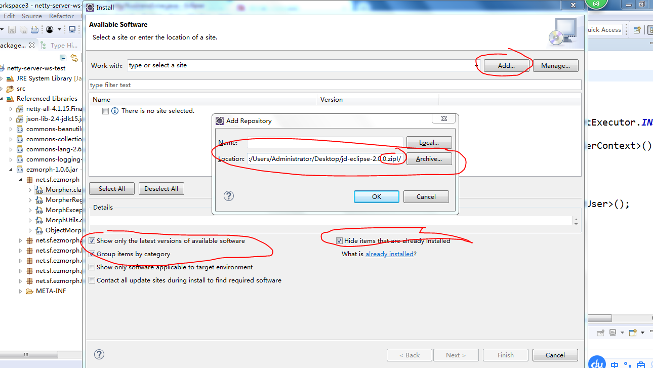 Eclipse install jd-eclipse-2.0.0 plug-in to view the jar package ...