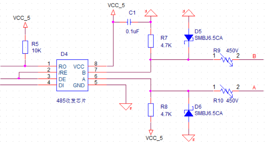 ttl,rs-485两者之间的电平标准定义不通,需要电平转换芯片来实现两者
