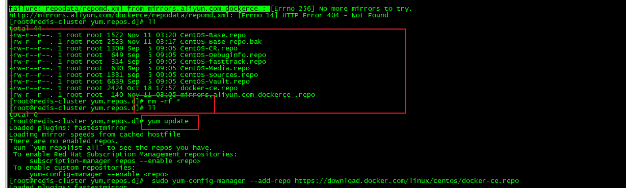 安装docker时报failure: repodata/repomd.xml from mirrors.aliyun.com_dockerce ...