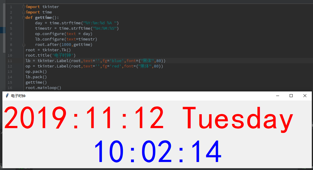 python Tk窗体电子时钟_python tk time-CSDN博客