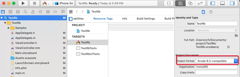 修改Xcode compatible