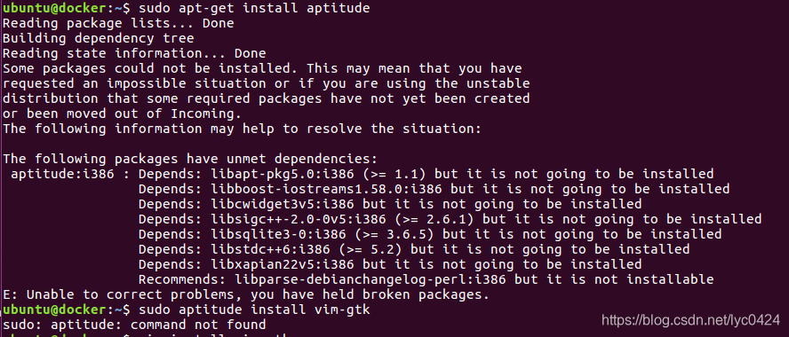 The Following Packages Have Unmet Dependencies Vim Gtk Depends Vim Common 2 7 4 1689 3ubuntu Lyc0424的博客 程序员资料 程序员资料
