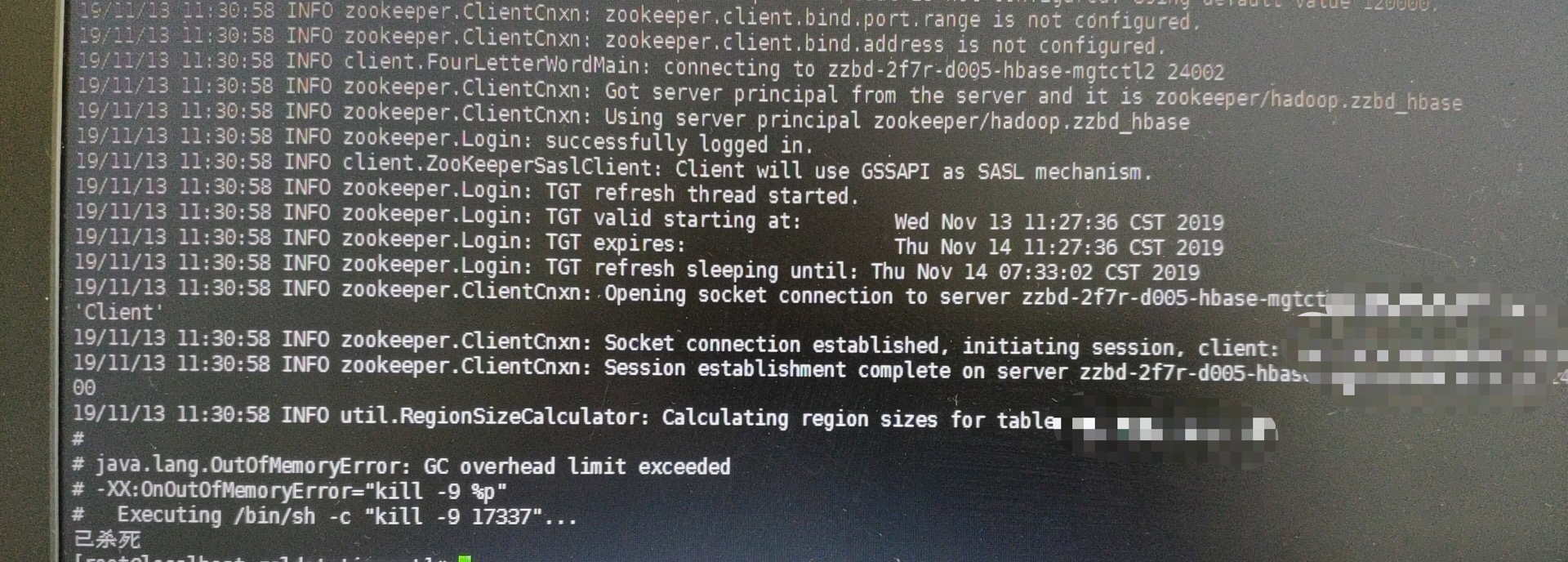 任务由于oom被杀死异常