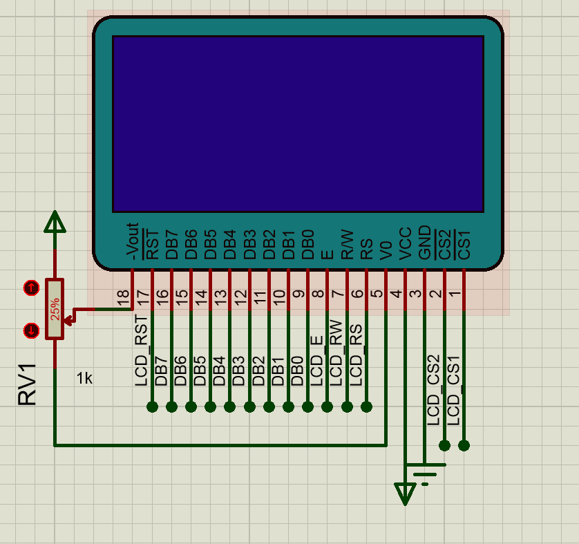 LCD12864驱动（Proteus中用51单片机驱动AMPIRE128X64）