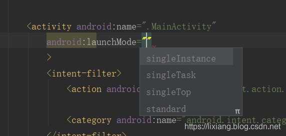 android 启动模式 watermark,type_ZmFuZ3poZW5naGVpdGk,shadow_10,text_aHR0cHM6Ly9saXhpYW5nLmJsb2cuY3Nkbi5uZXQ=,size_16,color_FFFFFF,t_70