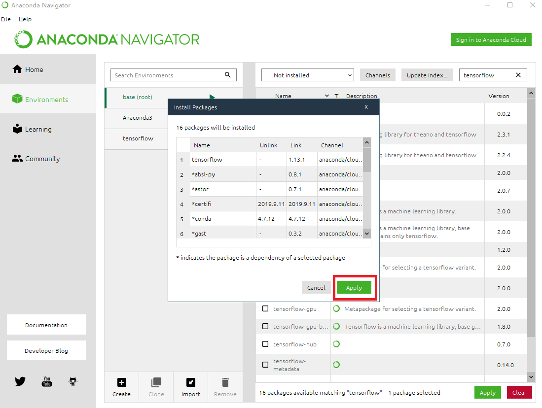 anaconda navigator channels