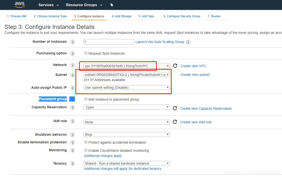 Create private EC2