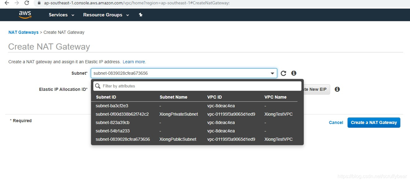 Create NAT Gateway