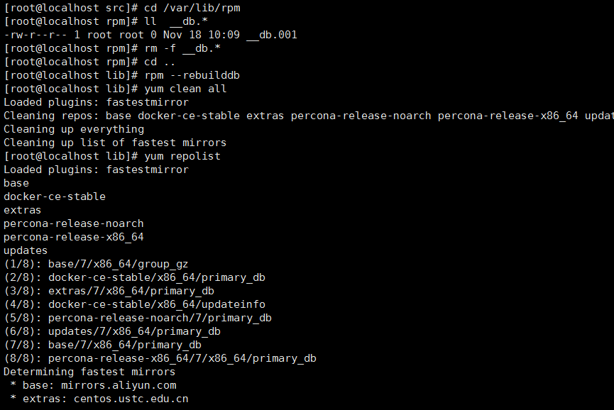 yum报错error db5 error(11) from dbenv>open Resource temporarily