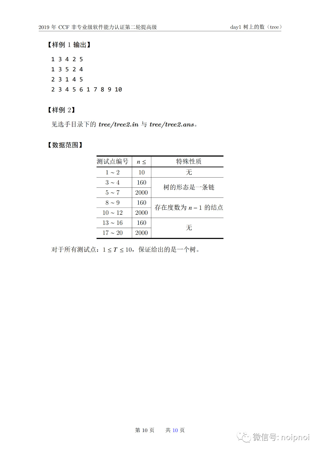 2019 CSP-S第二轮认证Day1试题