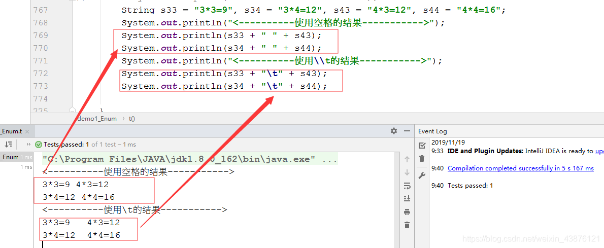 JAVA里的空白\t用法详解,以及各个空白符\t,\n,\r的含义_tab换行符java-CSDN博客