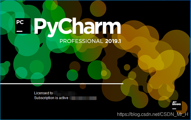 Pycharm2019启动界面